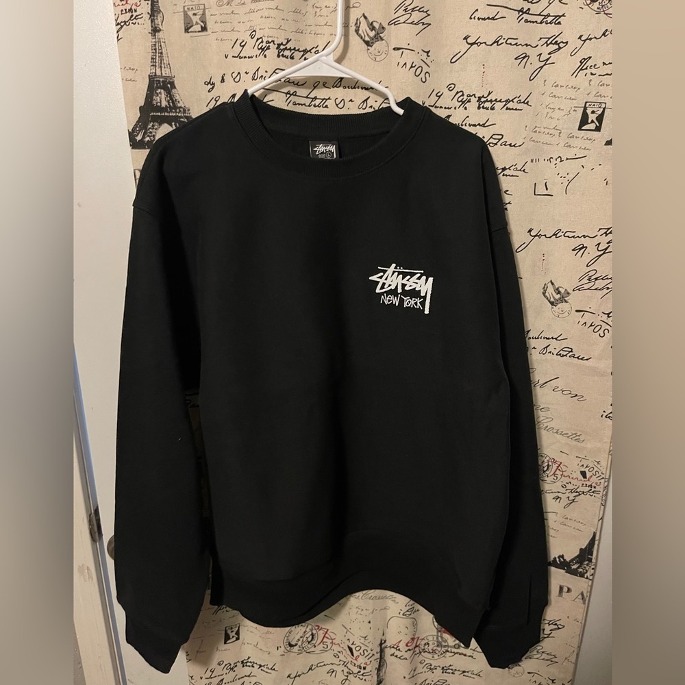Black Stussy New york crewneck